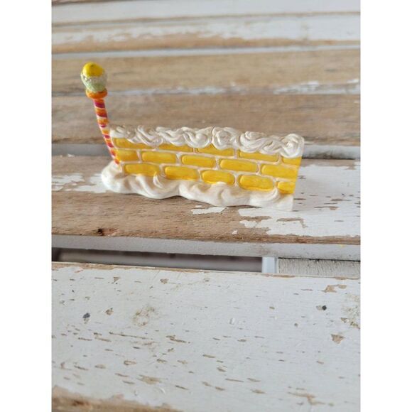 Lemax sugar spice frosted wafer brick wall fence light lamp - Picture 3 of 6